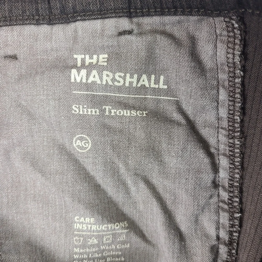AG Adriano Goldschmied Pants Mens 36x32 Dark Brown The Marshall Slim Trousers EC